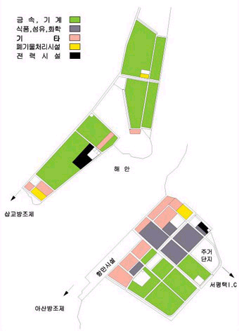 ▲ 아산국가산업단지 포승지구의 분양율은 100%지만 고대·부곡지구의 실제 입주율은 70%대에 불과하다. 위 사진은 고대·부곡지구, 아래사진은 포승지구.