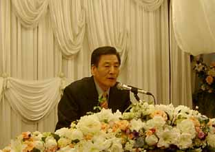▲ 당진축산기업조합 길사랑 조합장이 인사말을 하고 있다.