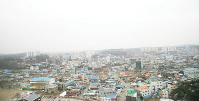 ▲ 한성아파트에서 바라본 당진읍내 전경.