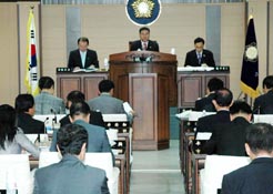 ▲ 당진군의회 제151회 정례회의 모습.
