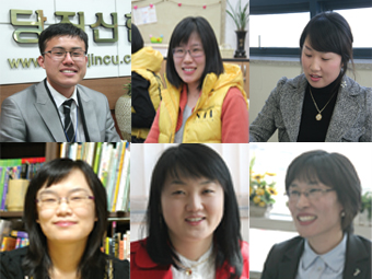 ▲ 왼쪽위에서부터 강병설, 구보리, 김애경, 김정화, 김진영, 최진숙