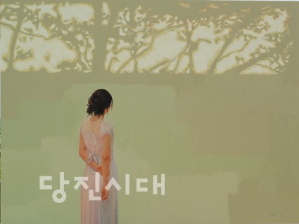 ▲ 박정 작가의 작업실 한켠의 전시실에 전시된 작품 <시선>