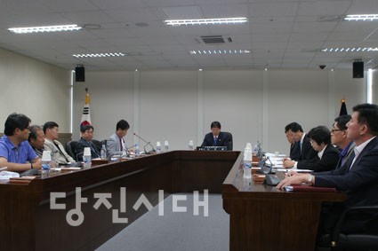 ▲ 당진번영회 건의로 마련된 간담회가 진행되고 있다.
