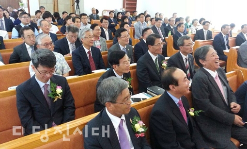 ▲ 지난 10일 아펜젤러순직기념관 가우처홀에서 준공 감사예배가 진행됐다.