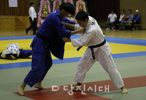▲ 제39회 호서기 충남 유도대회가 당진초등학교 학생회관에서 열렸다.