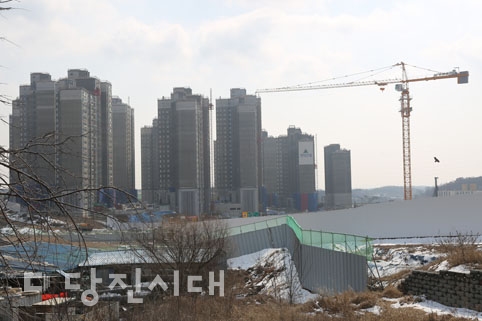 ▲ 송악읍 기지시리 현대힐스테이트 아파트 공사 현장