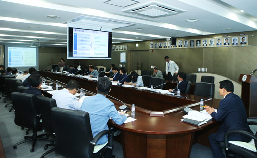 ▲ 지난 12일 당진시청 소회의실에서 기후변화적응대책 세부시행계획수립 용역 최종보고회가 열렸다.