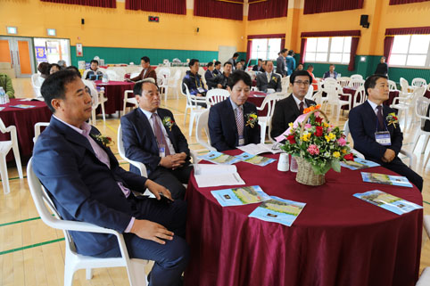 ▲ 북창초등학교 총동문회 회장단 이취임식이 지난달 29일 열렸다.