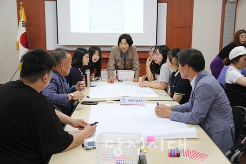 ▲ 합덕읍 주민자치위원회 마을계획단이 첫 회의를 지난달 24일 진행했다.