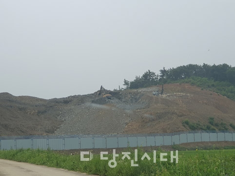 ▲ 대호지면 적서리에서 토석 채취가 이뤄지고 있다.