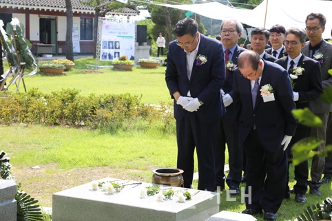 ▲ 심훈 선생 추모제가 지난달 30일 필경사 일원에서 진행됐다.