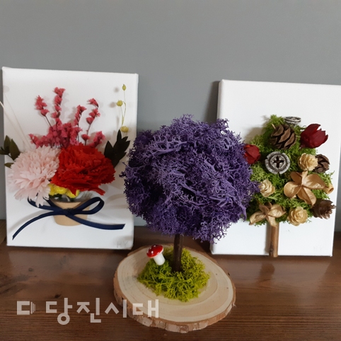 ▲ 당진시청소년상담복지센터가 코로나19로 집에 있는 청소년을 위해 부모와 함께 할 수 있는 프로그램을 마련했다. 사진은 청소년이 만든 작품.