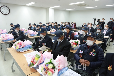 ▲ 한국전쟁 70주년을 기념하는 제3회 신통일세계 안착을 위한 희망전진대회가 참전용사 초청 보은행사로 개최했다.