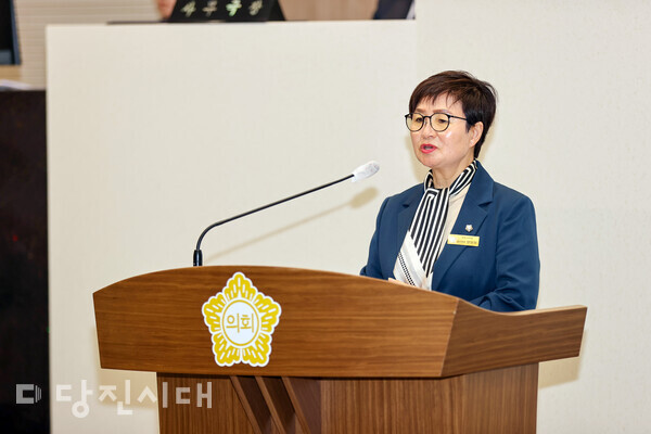 한상화 시의원이 5분 자유 발언을 통해 주차난 해결을 위해 공유주차장 제도를 제안했다.