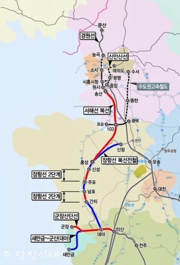서해안 복선전철 과 신안산선