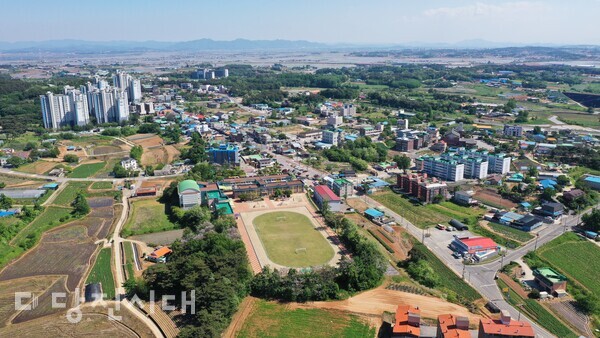 하늘에서 바라본 금천1리 전경