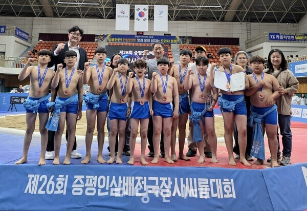 제26회 증평인삼배 전국장사씨름대회에서 단체전 3위를 차지했다.