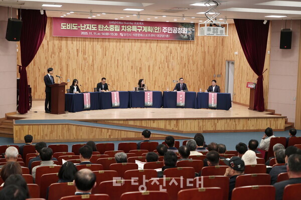 지난 11일 ‘도비도-난지도 탄소중립 치유특구’ 지정 신청을 위한 주민공청회가 열렸다.