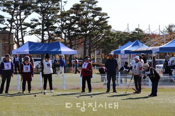 지난 14일 ‘제14회 당진시협회장기 게이트볼대회’가 열렸다.