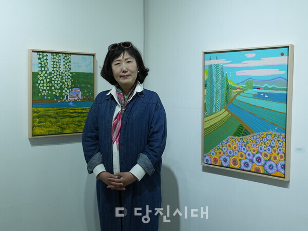 지난 1일 면천읍성안 그 미술관에서 만난 강현자 작가