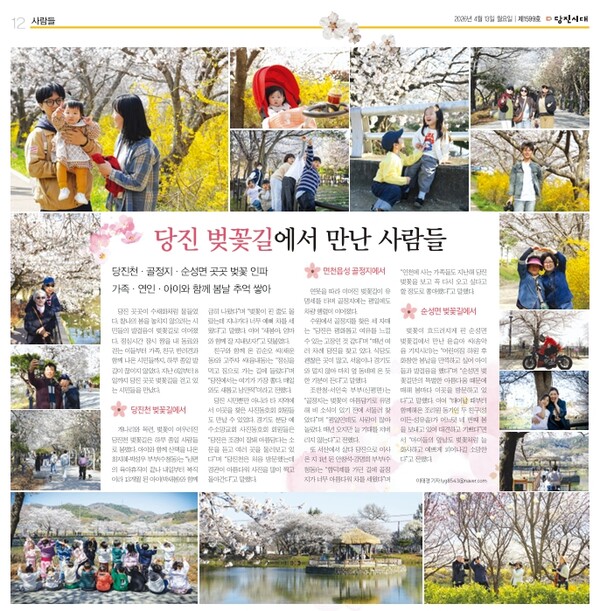 당진 벚꽃길에서 만난 사람들