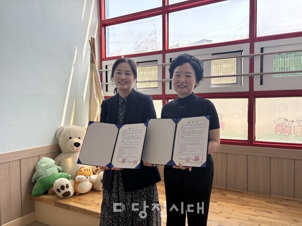 지난 21일 당진시가족센터가 송악어린이집과 업무협약을 맺었다.