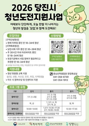 청년도전지원사업 참여자 모집 - 뉴스 썸네일 이미지
